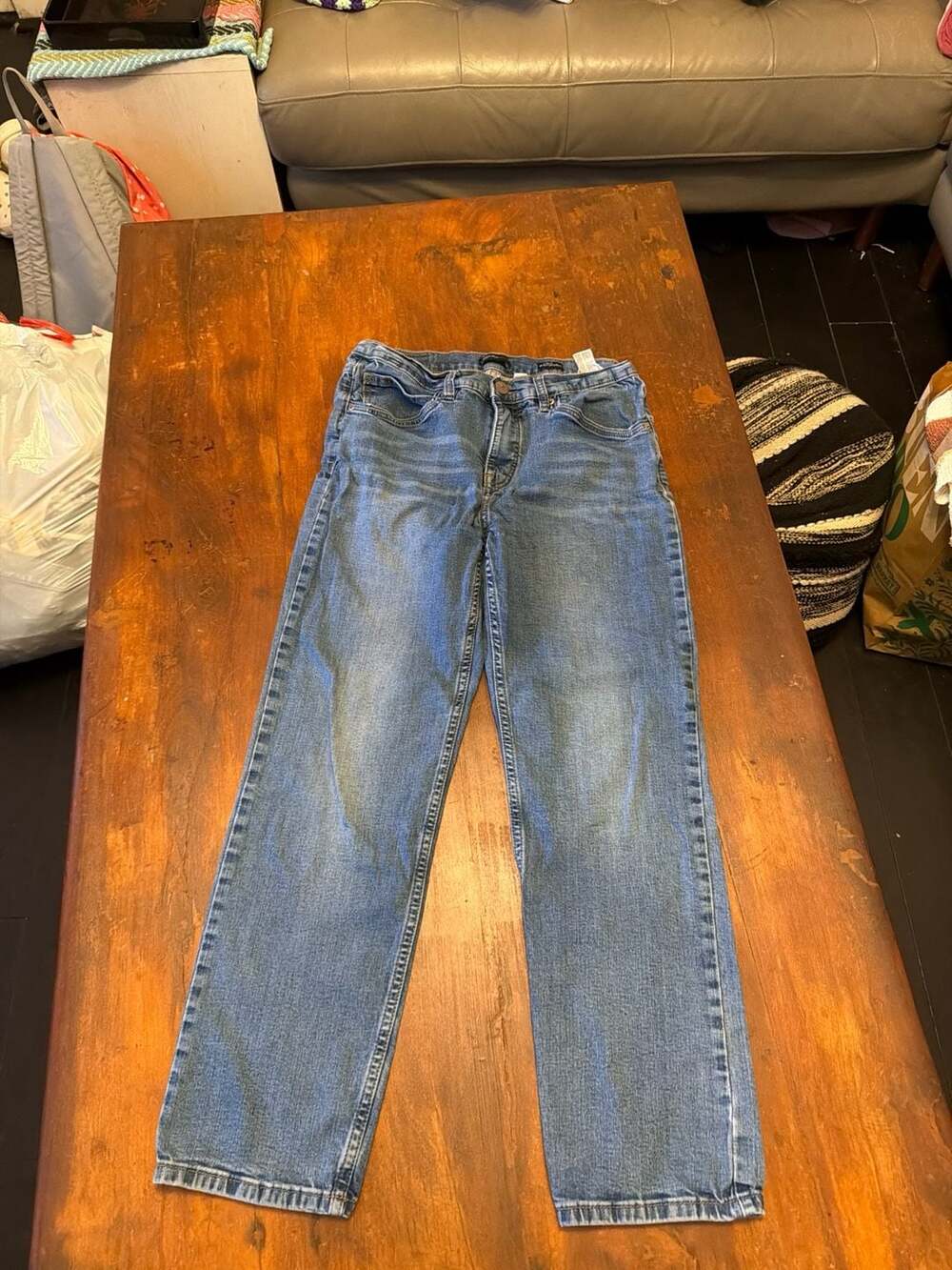 Supplies by Union Bay Women's Medium Wash High Rise Straight Leg Blue Jeans